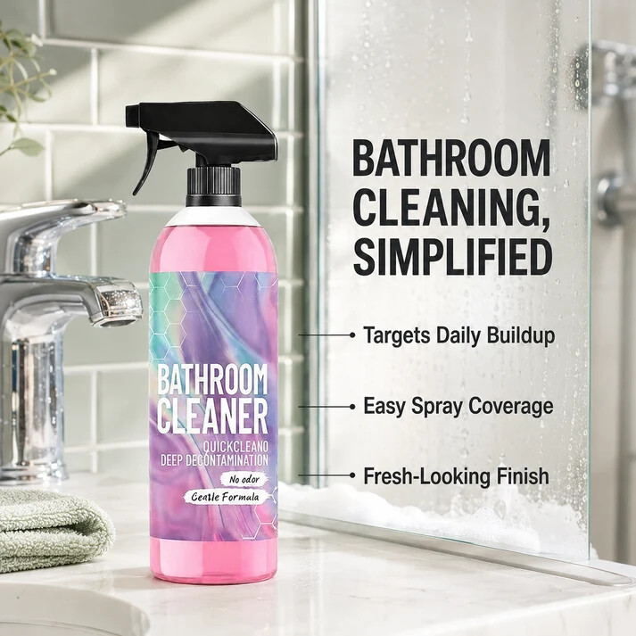 ✨ Bathroom Cleaner: Sparkle in Seconds, No Harsh Fumes✨