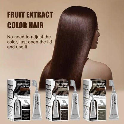 🍇Fruit Extract Hair Dye Comb / Hair Dye Cream — Portable Home Use, Gentle Plant-Based Hair Dye, Reusable No Mix Hair Color✨